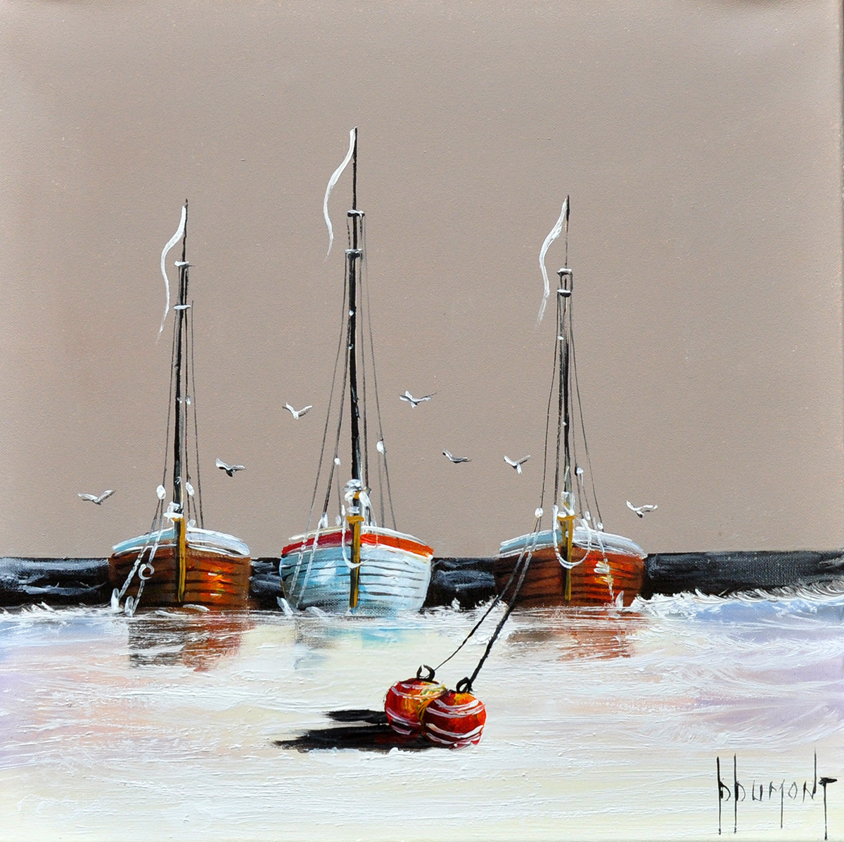 Daniel  Dumont + Geankerden vissersboten
